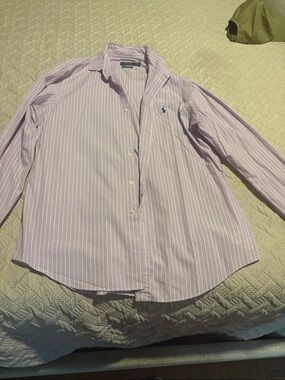 Ralph Lauren Light Purple Stripe Button-Down Shirt